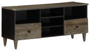 Móvel de TV 100x33x46 cm madeira de mangueira maciça preto