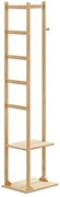 vidaXL Cabide com ganchos e prateleiras 38,5x30x156 cm bambu