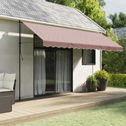 vidaXL Tecido substituição para sanefa de toldo 4,5 m riscas castanho