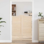 vidaXL Portas de batente design de persiana 2-Par pinho maciço