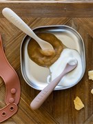 Lote de 2 colheres ergonómicas 1ª idade BEABA bege