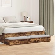 Gavetas vidaXL Carvalho Fumado 150x36,5x16,5 cm Madeira de Engenharia