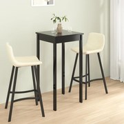 vidaXL Mesa de bar em MDF preto 55x55x107 cm