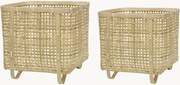 Cestos em bambu Sporta, conjunto de 2