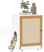 PawHut Caixa de Areia para Gatos Móvel Caixa de Areia para Gatos com C