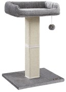 Arranhador e torre de escalada para gatos com poste rascador | FEANDREA | 50 x 40 x 68 cm | branco | PCA022W01.