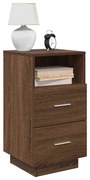 vidaXL Mesas cabeceira 2pcs com 2gavetas 36x36x68 cm carvalho castanho