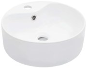 vidaXL Lavatório com extravasamento 36x13 cm cerâmica branco