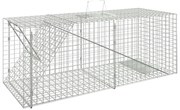 vidaXL Armadilha p/ animais 64,5x25x26,5 cm ferro galvanizado