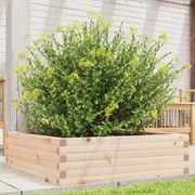 vidaXL Vaso/floreira de jardim 80x80x23 cm madeira de pinho maciça