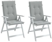 vidaXL Almofadões para cadeiras altas 2 pcs mesclado tecido