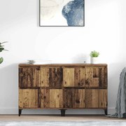 vidaXL Aparadores 2 pcs Madeira Antiga 60 x 35 x 70 cm