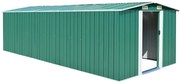 vidaXL Abrigo de jardim 257x580x181 cm metal verde