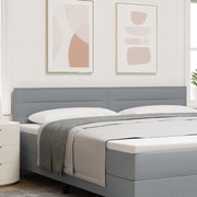 Cabeceira vidaXL Design Linhas Cinza Claro 200 cm Tecido
