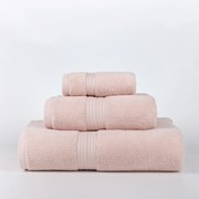 Jogo 3 toalhas de banho 100% micro algodão suave e absorvente: Rosa