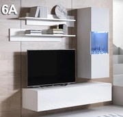 Conjunto de Sala Azeitão – 1,6 m – Modular em Branco com Móvel TV, Vit