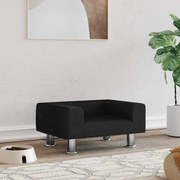 vidaXL Cama para cães 50x40x26,5 cm veludo preto