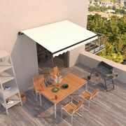 vidaXL Toldo retrátil manual 350x250 cm cor creme