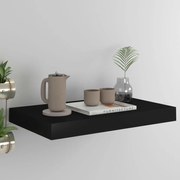 vidaXL Prateleira de parede suspensa 40x23x3,8 cm MDF preto
