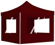 vidaXL Tenda dobrável profissional com paredes alumínio 2x2 m bordô