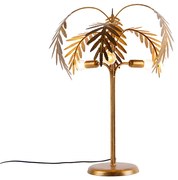 Candeeiro de mesa Art Déco dourado 3-luzes - BOTANICA Rústico