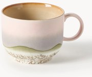 Caneca artesanal com vidrado reativo 70's