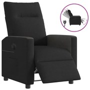 vidaXL Poltrona elétrica reclinável tecido preto
