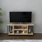 Móvel para TV Rinaldo – Preto Carvalho – 120x35x50,8 cm