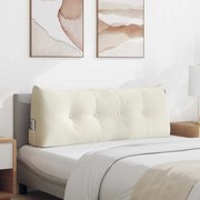 vidaXL Travesseiro para Costas Creme 120 x 24 x 50 cm Veludo