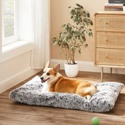 Tapete felpudo para cães 95 x 60 cm cinzento claro