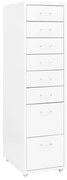 vidaXL Arquivador móvel 28x41x109 cm metal branco