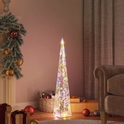 vidaXL Cone de iluminação decorativo c/ LEDs multicor acrílico 90 cm