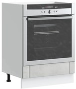 vidaXL Armário Forno Lucca derivados de madeira cinzento cimento