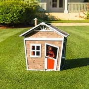 Casa de brincar para crianças 145,5 x 169 x 174 cm de madeira em painéis FADA