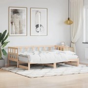 vidaXL Sofá-cama com gavetão 90x190 cm madeira de pinho maciça