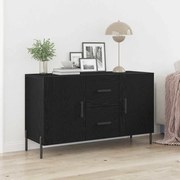 Aparador vidaXL Preto Carvalho 100x36x60 cm Madeira de engenharia
