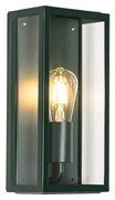 Candeeiro de parede exterior industrial verde escuro com vidro IP44 - Rotterdam