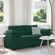 vidaXL Sofá-luvas 180x77x82 cm veludo verde-escuro