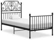 Estrutura de cama 90x200 cm metal preto