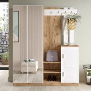 Hall Stand DD8 – Atlantic Pine White – 147,2x179,7x37,5 cm