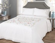Capa P/ Edredão bordada a mão - Tecido 100% algodão percal branco: Capa edredom com botões 260x240 cm