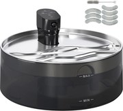 PawHut Fonte para gatos 7L, fonte para gatos com bomba silenciosa, LED, filtro de carvão ativado, aço inoxidável 30,6 x 30,6 x 17,2 cm | Aosom Portugal