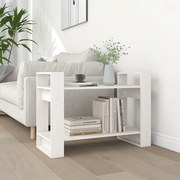 vidaXL Estante/divisória 80x35x56,5 cm pinho maciço branco