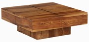 vidaXL Mesa de centro 80x80x30 cm madeira de acácia maciça