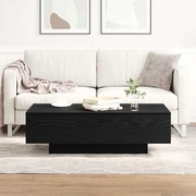 Mesa de Centro vidaXL Preto Carvalho 100x30x36,5 cm Madeira Engenharia