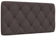 vidaXL Almofadão de cabeceira 100 cm tecido castanho-escuro