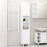 vidaXL Armário casa de banho derivados de madeira branco brilhante