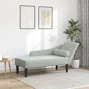 vidaXL Chaise lounge com almofadões veludo cinzento-claro