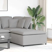 vidaXL Módulo de pufe modular para sofá cinza nuvem 100x100x48 cm