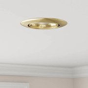 vidaXL Luminárias Embutidas 24 pcs Redondas GU10 Dourado Ø90 mm Aço